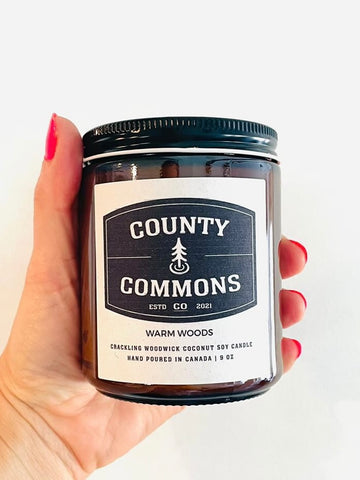 Warm Woods - 9oz Coconut Soy Scented Candle
